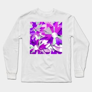 Magenta Floral Collage Long Sleeve T-Shirt